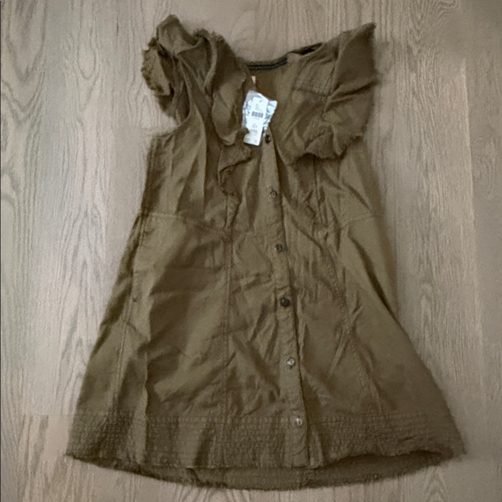 Pilcro Olive Button-Down Jacket